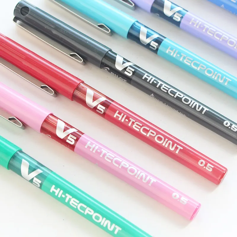 1 Piece PILOT BX-V5 Gel Pens Fine Point 0.5MM Quick Dry Straight Liquid RollBall Pen Smooth Ink Gelpen Kawaii Japan Stationery