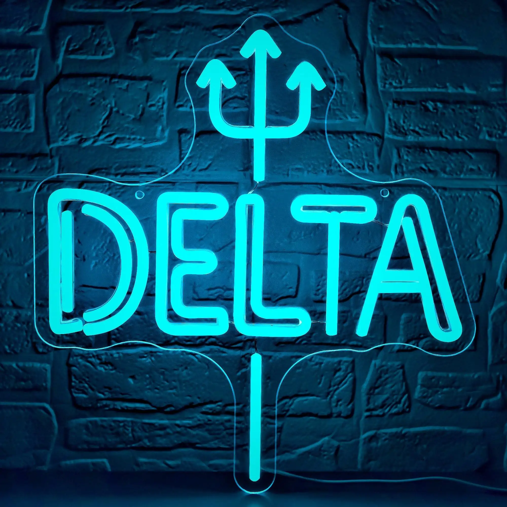 

Неоновая вывеска Delta Sorority для декора стен, светодиодный USB неоновый свет для сбора вечеринки, спальни, гостиной, подарок на день рождения для студентов