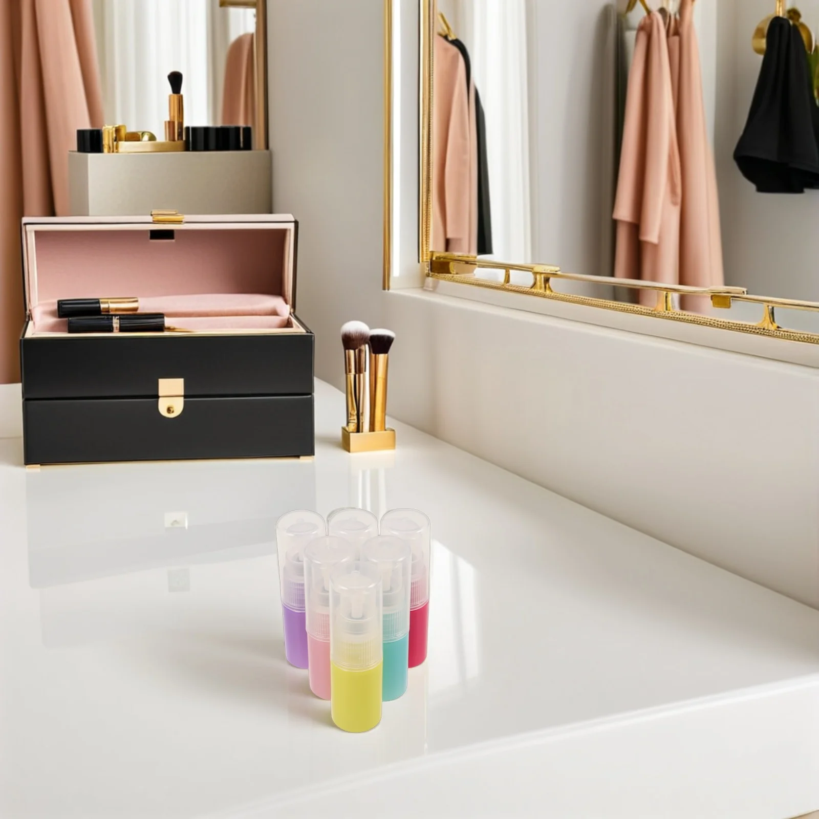 

6pcs 10Ml Travel Transfer Bottles Leakproof Refillable Mini Containers For Shampoo Lotion Serum Shower Gel Liquid