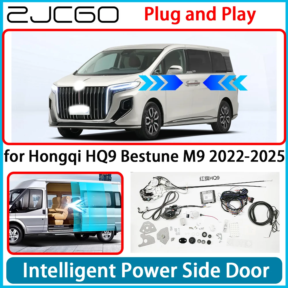 ZJCGO for Hongqi HQ9 Bestune M9 2022-2025 Automatic Electric MPV Power Sliding Door Left Right Retrofit Kit System Plug & Play