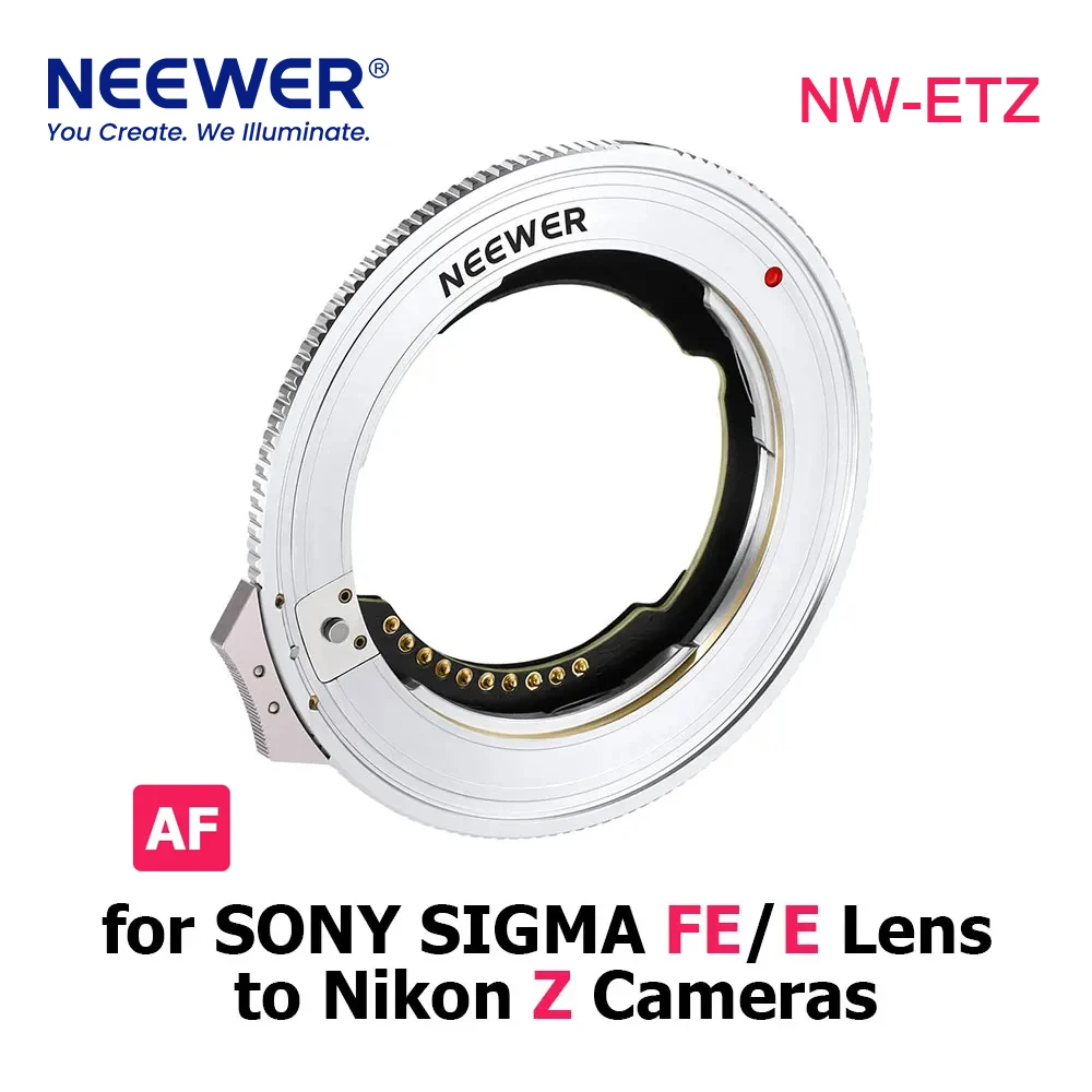 

Neewer NW-ETZ AF Lens Adapter Auto Focus Converter for SONY SIGMA FE E Mount Lens to Nikon Z Mount Cameras Z6 Z7II ZFC Z8 Z9 Z30