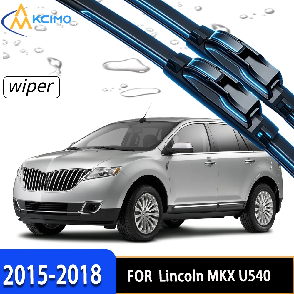 

Premium High-Density Rubber Front Windscreen Wiper Blades Perfect Fit for Lincoln MKX U540 2015-2018.