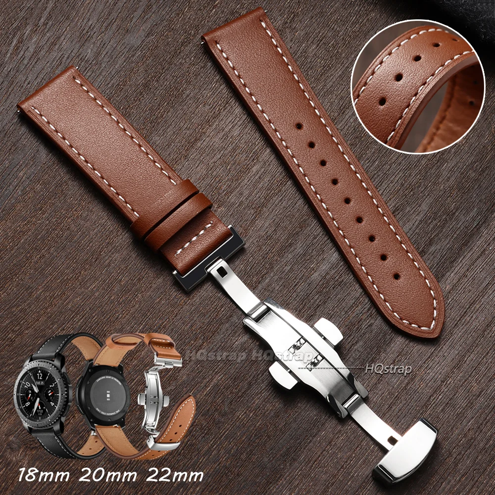 Leather Strap Quick Release - Vintage Leather Watch Strap 18mm 20mm