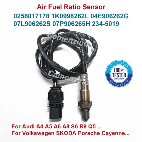 17178 Upstream Lambda O2 Oxygen Sensor 0258017153 0258017178 0258017154 07L906262S 07L906262N 07L906262L for Audi VW Porsche