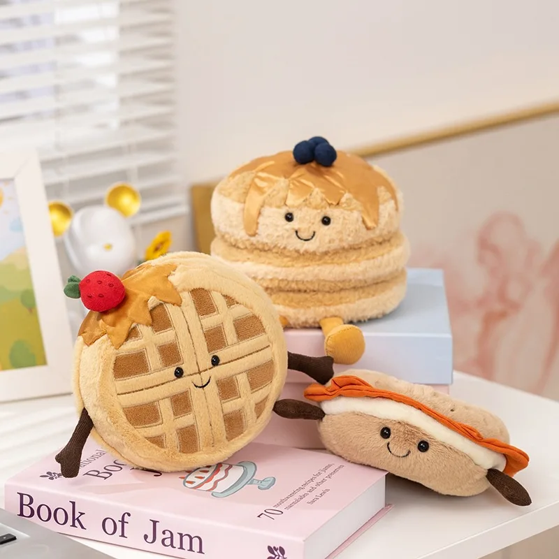 

Cheese Food Series Plush Toys Cute Mozzarella Strawberry Lemon Tart Stuffed Animals Kawaii Collectible Gifts for Kids