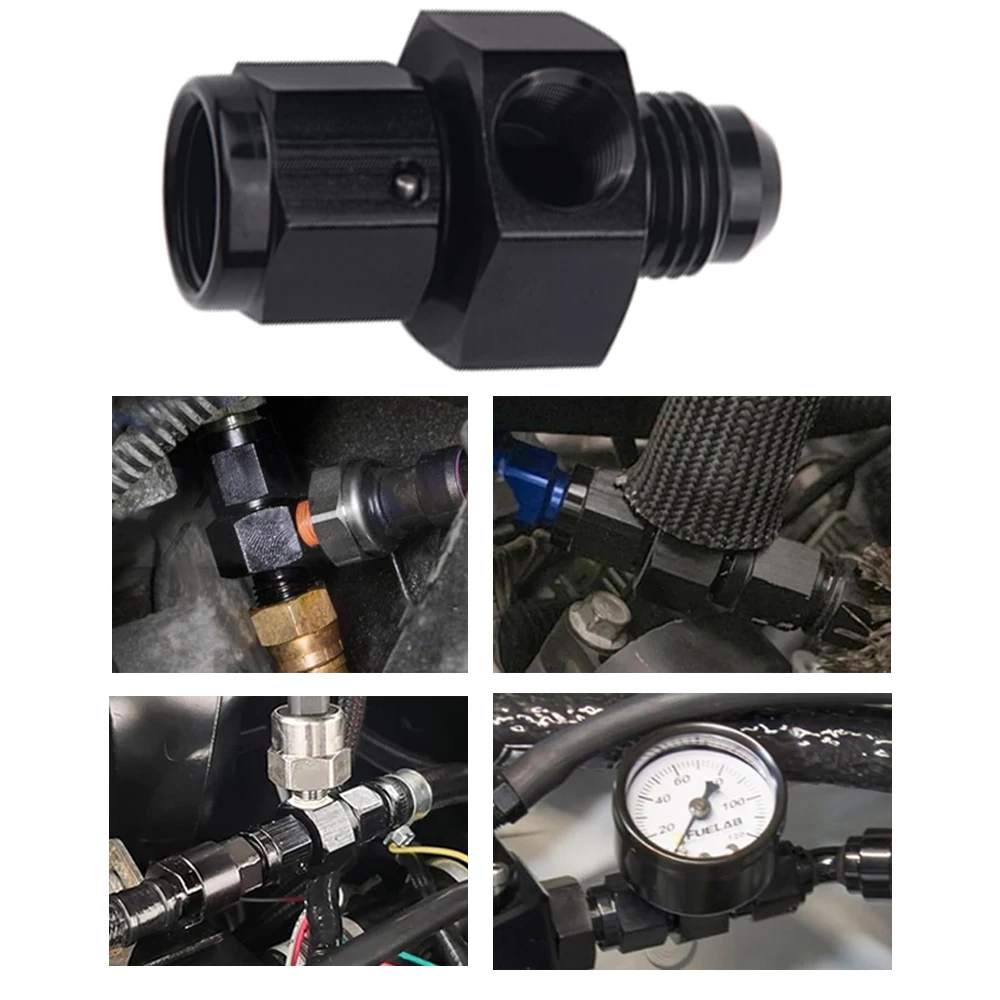 AN3 AN4 AN6 AN8 AN10 AN12 Male To Female 1/8 NPT Gauge Port Fuel Pressure Take Off Fitting Sensor Adapter Connector Aluminum