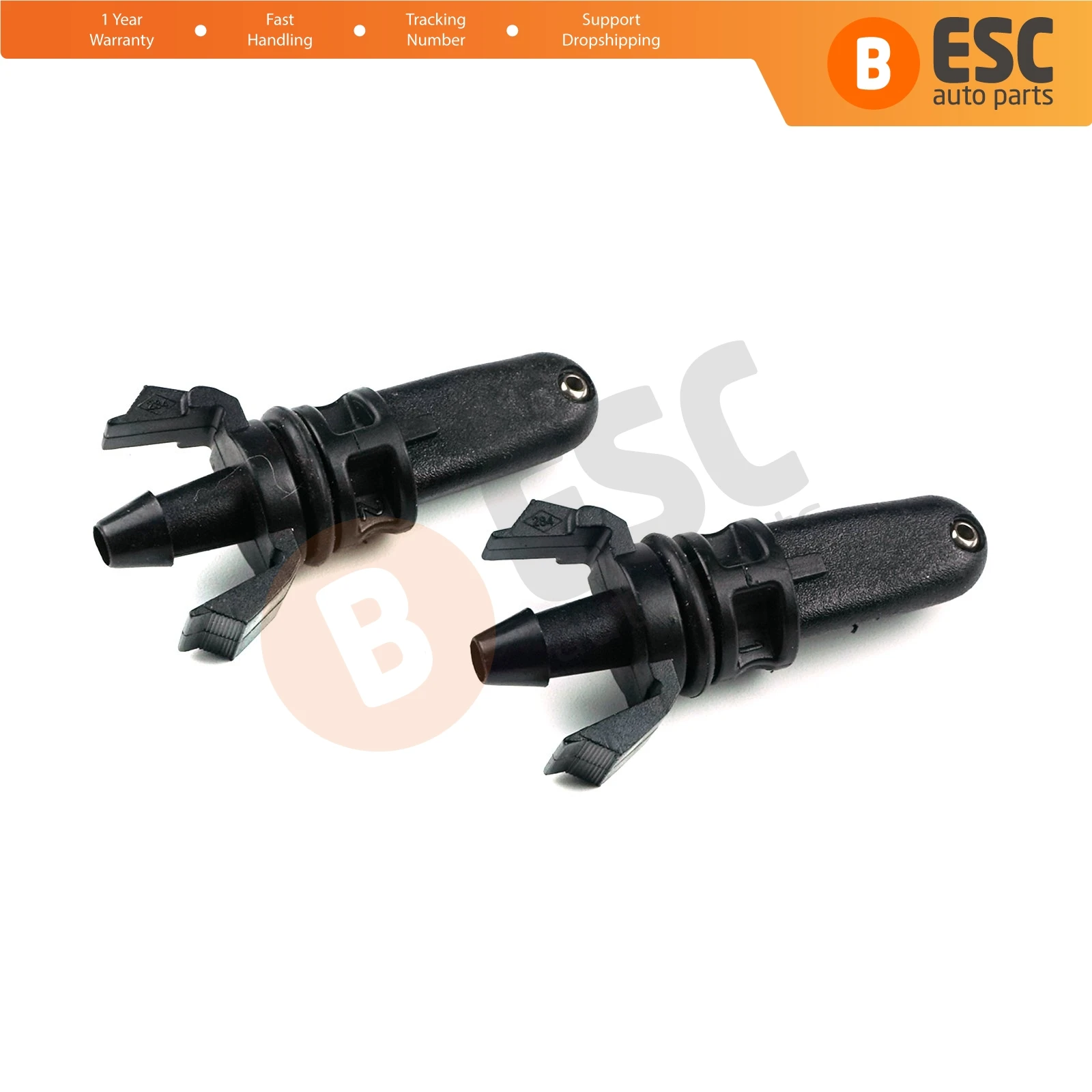 ESP1059 2X Rear Tailgate Windshield Windscreen Water Washer Jet Spray Nozzle Set 8200107563 for Renault Megane 2 Clio 3 Dacia