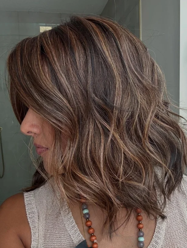 

Highlights Brown Blond Streaks Wig Synthetic Lace Front Wig Pre Plucked Heat Resistant Fibre Ready to Wear Women Wigs Daily Use