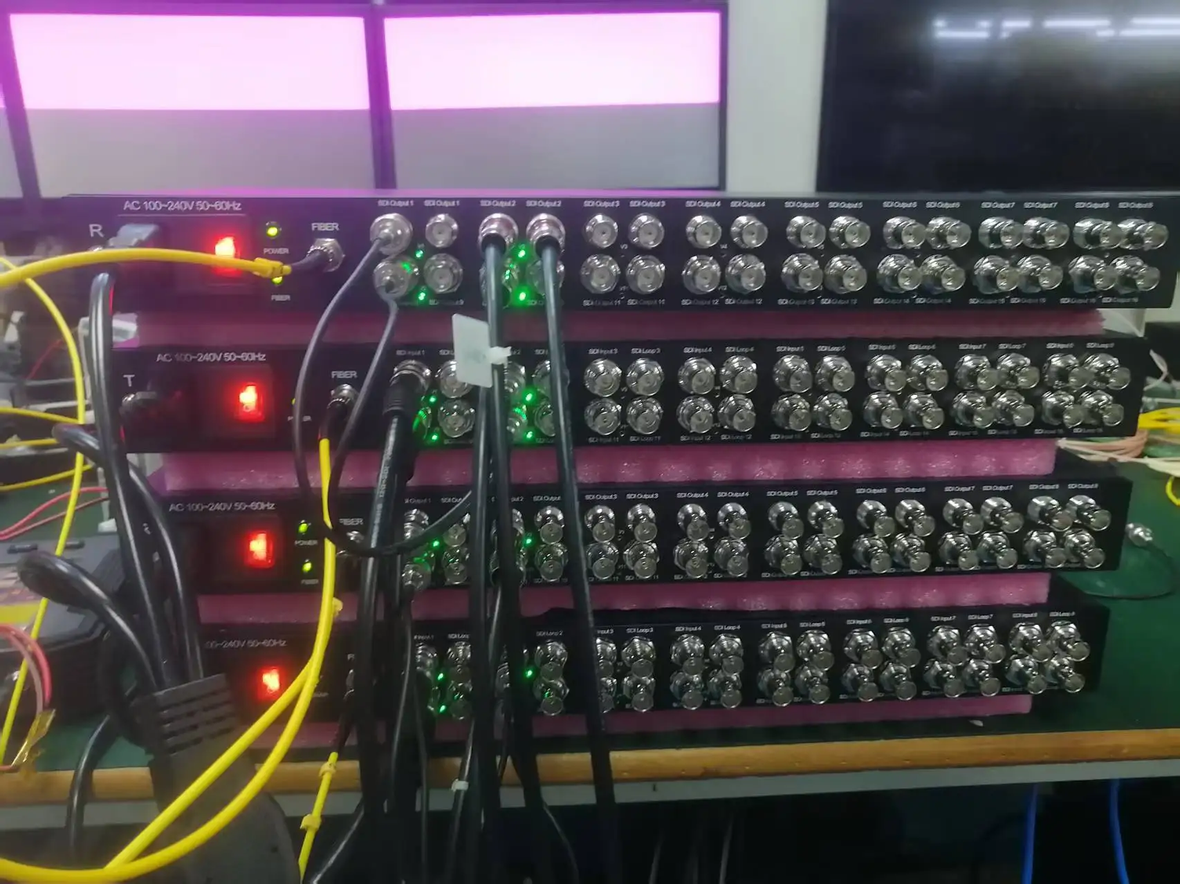 

16 Channel SD HD 3G SDI Over Single Fiber Transmission Equipment with SDI Loop Out