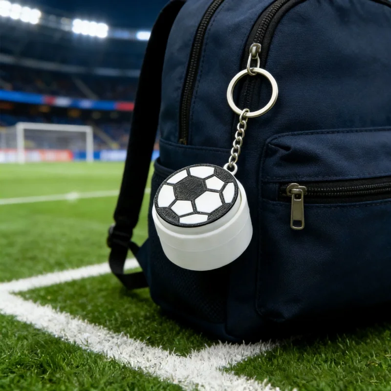 Portable 3D Printed Sports Balls Keychain | Basketball Football Clicker Fidget Toy Stress Relief