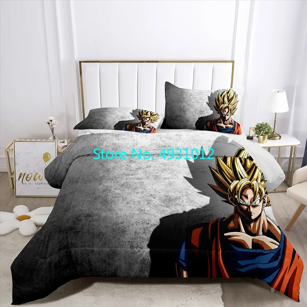 

Anime Japanese Dragon Ball Z Son-Goku Child Bedding Set Pillowcase Bedclothes 3D Print Kids Boy Girl Quilt Duvet Cover Gift