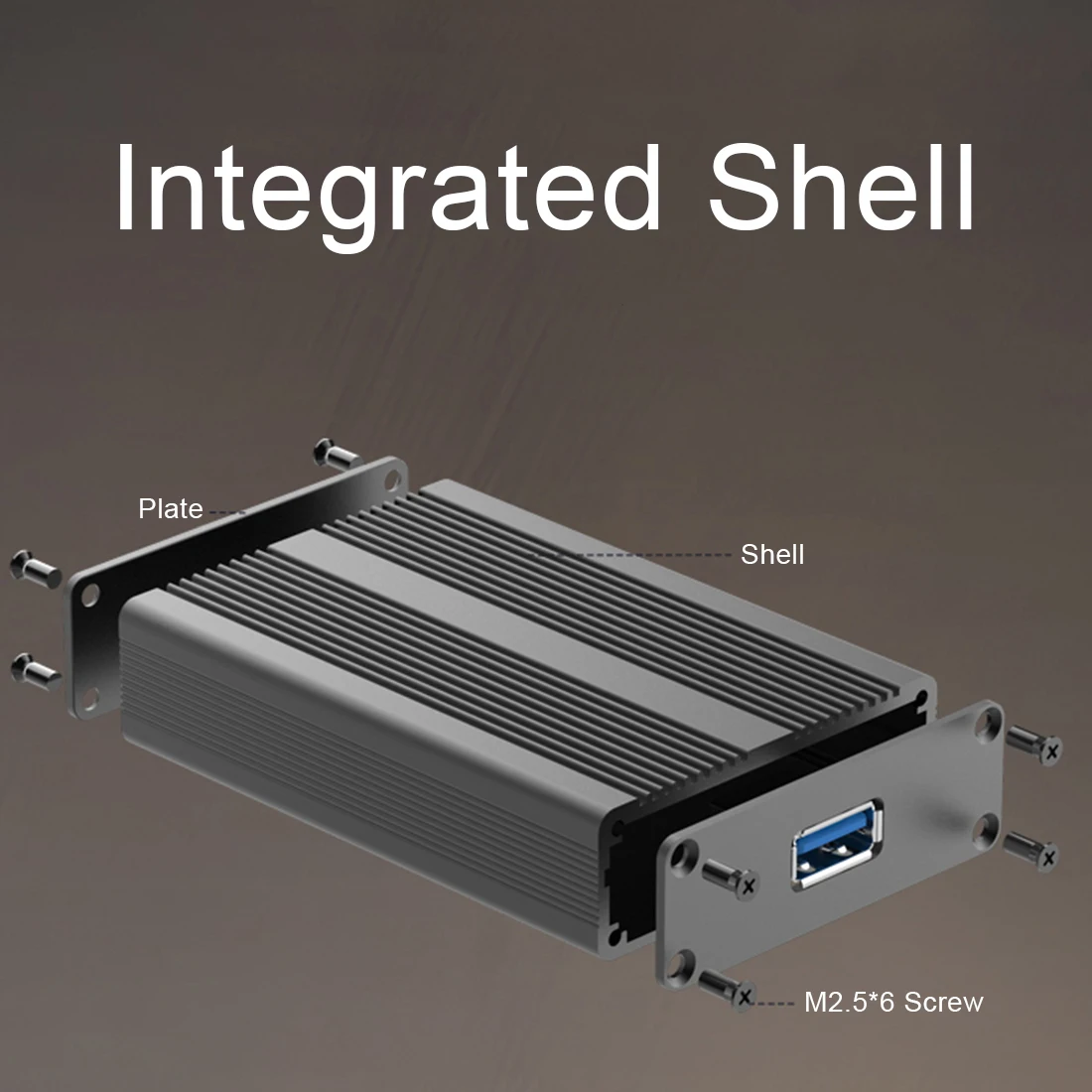 Aluminum Enclosure Electrical Project Box Integrated Type Enclosure PCB Shell Black 55x19x80mm DIY Amplifier Distribution Box