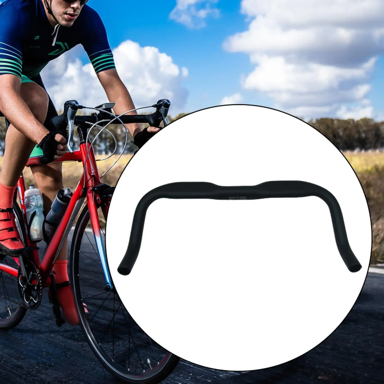 

Bicycle Handlebar Practical Ultralight Comfortable Grip Track Cycling Bullhorn Bar TT Rest Bar Road Bike Handlebar for Bikes