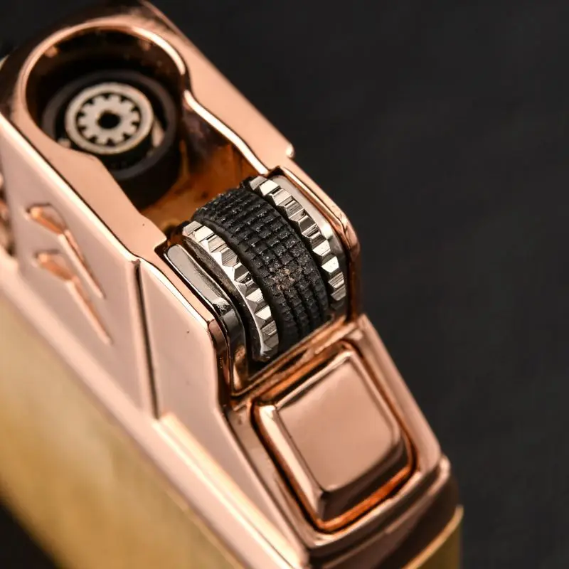 Double Fire Butane Gas Inflate Lighter Brass Windproof Movement Inner Insert Conventional ZP Replace Cigarettes Accessories