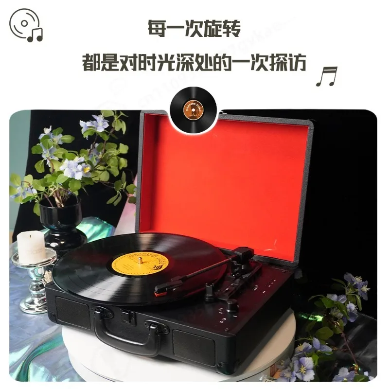Portable Record Player with Speaker Turntable Old Record Player Bluetooth Speaker Stereo Turntable