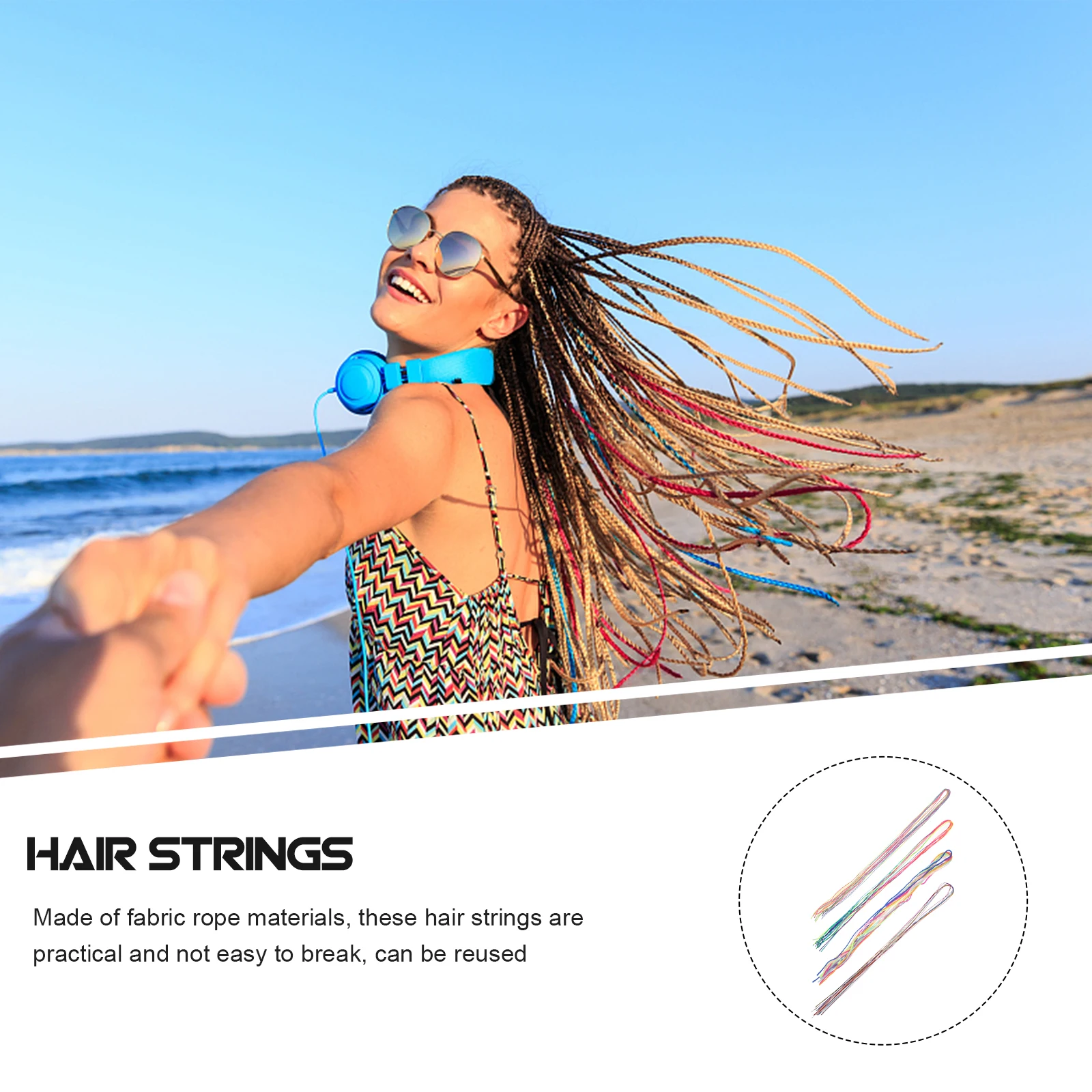 

36pcs Braiding Hair Color Rope Accessories Fabric Reusable Hair Wrap String for Women Girls Multi Color Dreadlock Tie for Braids