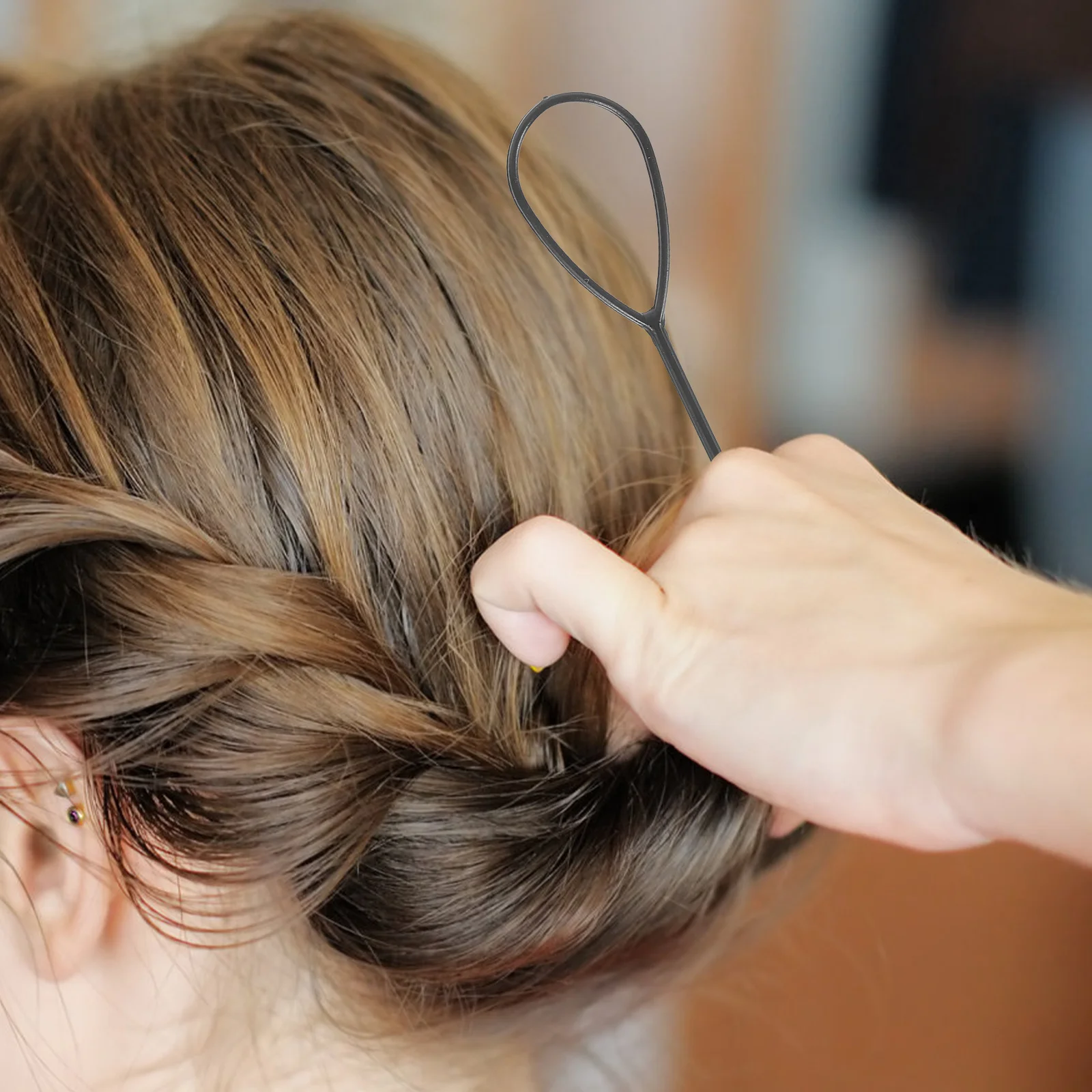 

8pcs Tail Styling for Thick Easy Braid Pull Hairpin Beader Dance Party Elegant Ballerina Bun Accessory Tool No