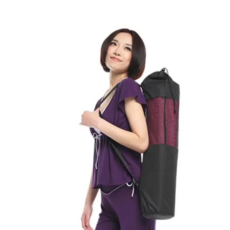 

1 PCS Yoga Mat Bag Exercise Fitness Carrier Nylon Mesh Center Adjustable Strap Pilates Fitness Body Building Sports Equipment