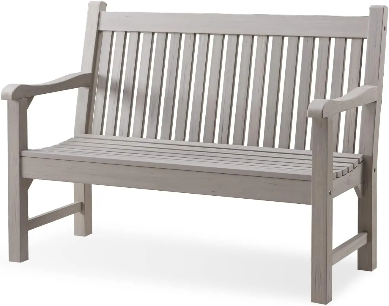 Psilvam Garden Bench, 2-Person Poly Lumber Patio Bench, All-Weather Outdoor Bench That Never Rot and Fade, Memorial Bench