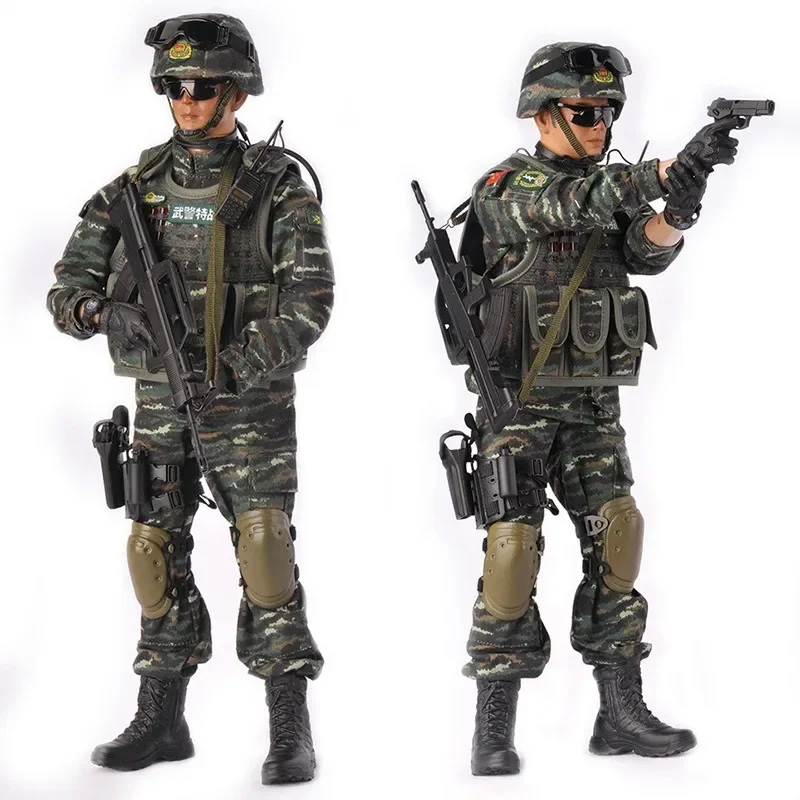 Ensemble de vêtements de soldat de Police chinois WU en microplastique, Mission de la paix, échelle 1/6, modèle militaire pour corps de figurines de jouets de 12 pouces
