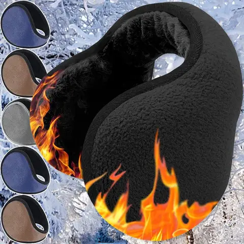 겨울 안티 콜드 따뜻한 귀마개 플란넬 두꺼운 귀 덮개 편리한 부동액 플러시 귀 머프 야외 스포츠 소프트 열 귀마개