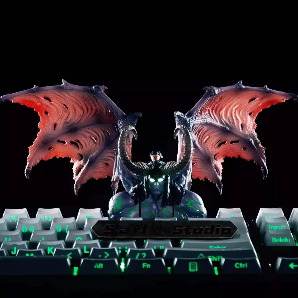 World of Warcraft Illidan Stormrage Artisan Keycap Resin Customized Game Keycap Keyboard Cap for Mechanical Keyboard Accessories
