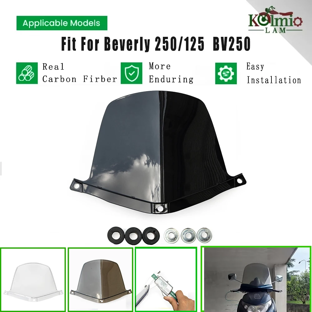 Kolmio-Lam Fit For 2005 - 2008 Beverly 250 125 Motorcycle Windscreen Windshield BV250 BV 250 2006 2007 Front Deflector