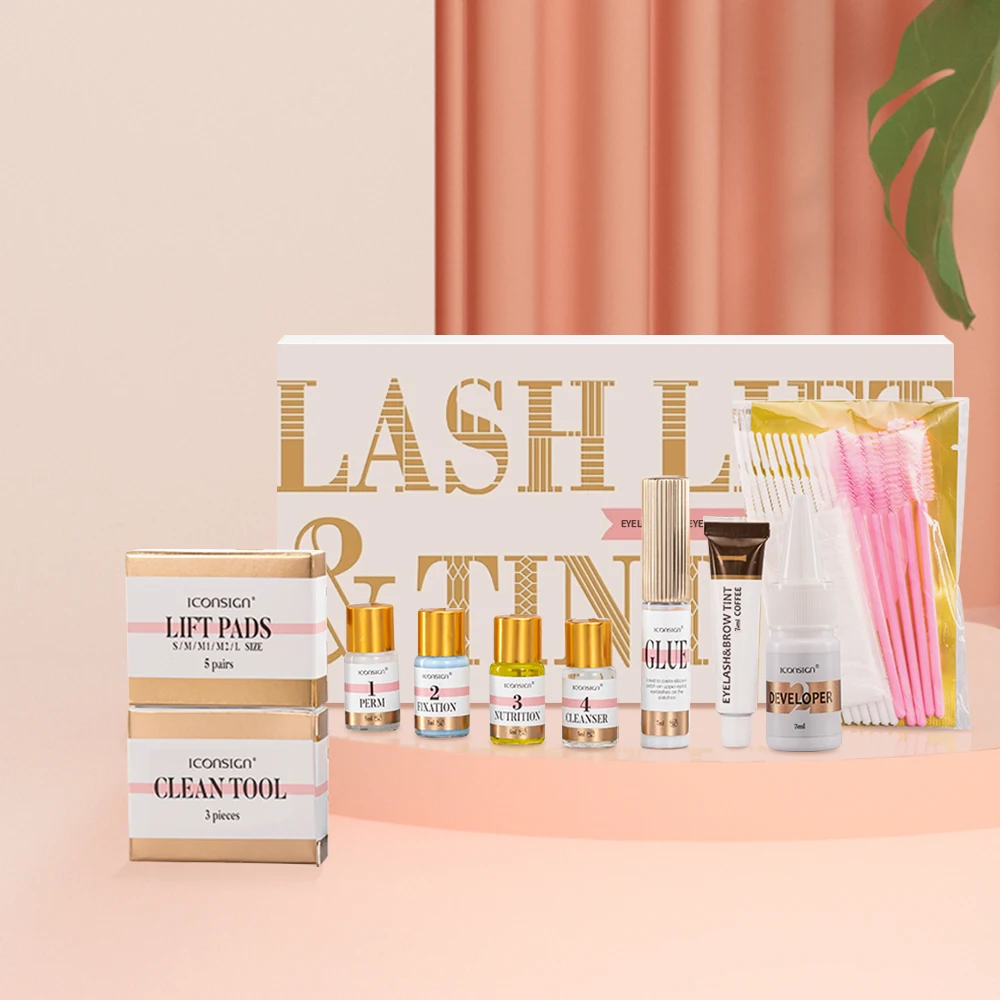 Lash Lift Kit 2 in 1 Brow Lamination Eyelash Perm Kit,Lash Lift Tint Extensions,Semi-Permanent Lash Lifting Curling Perming Wave