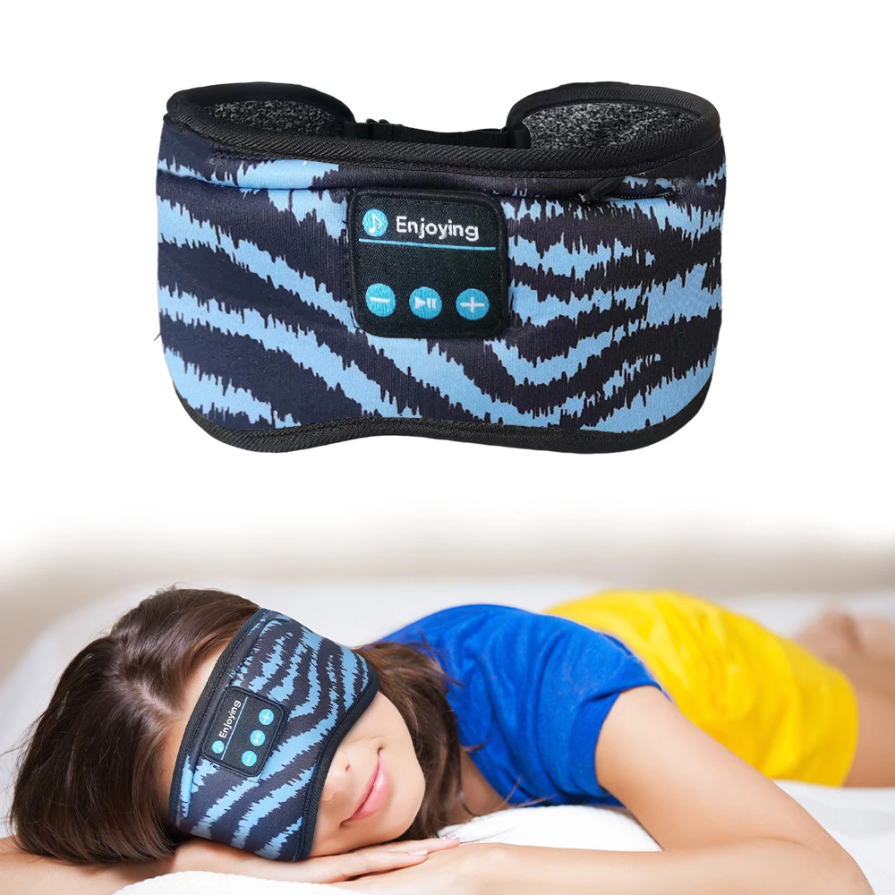 SYPVRY Wireless Bluetooth 5.3 Eye Mask Headphones Headset Sleep Stereo Headset Subwoofer Blindfold Head-mounted Sleeping Mask