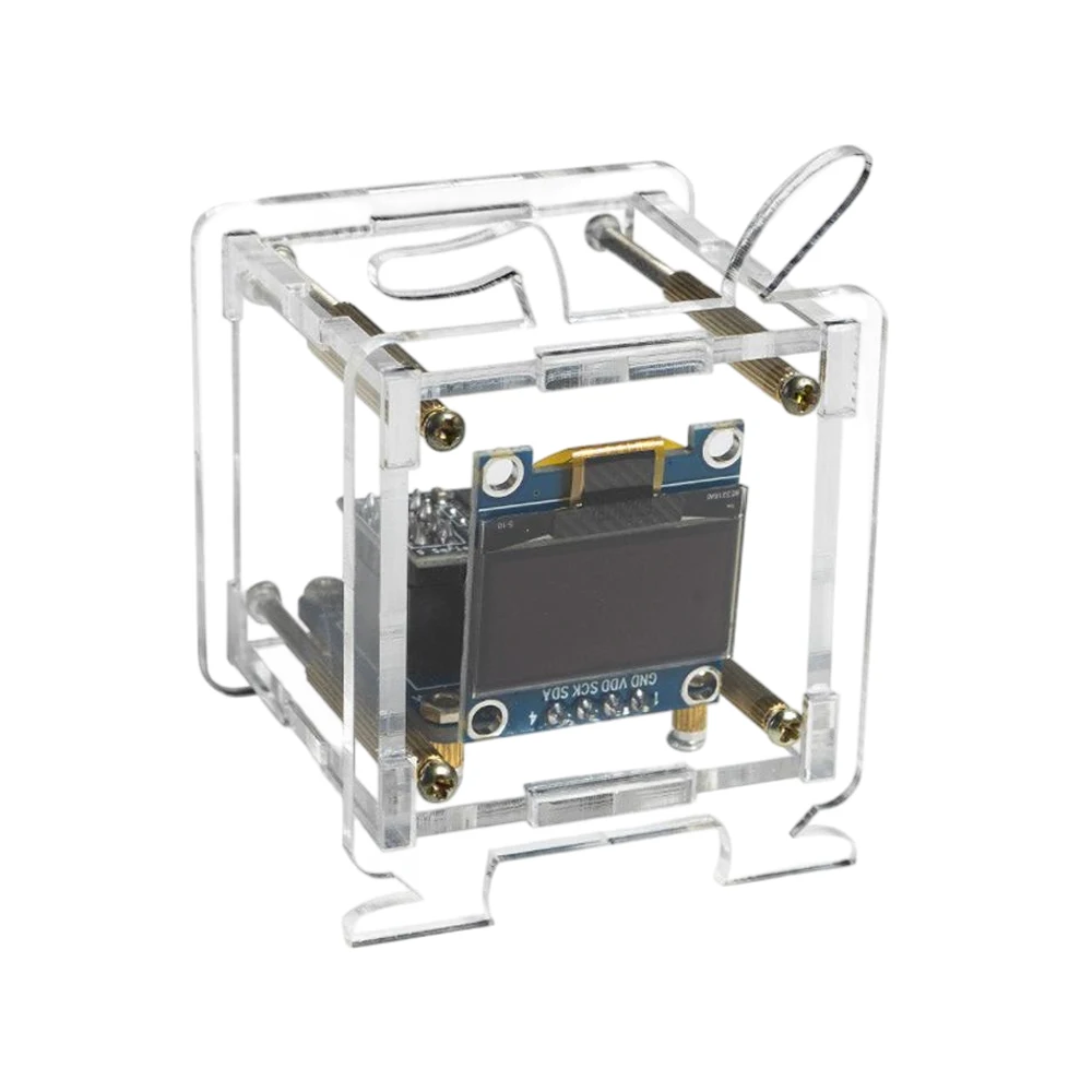 

ESP8266 Mini Weather Forecast Clock Diy Kit 0.96 Inch Oled Display Support 2.4G Wifi Networking with Case Welding Practice Kit