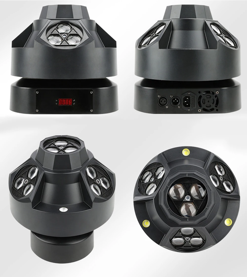 200W LED Moving Head Light RGBW 4in1 Bee Eye Beam Strobe Lights DMX Control DJ Audience Disco Holiday Home Party Stage Lighting