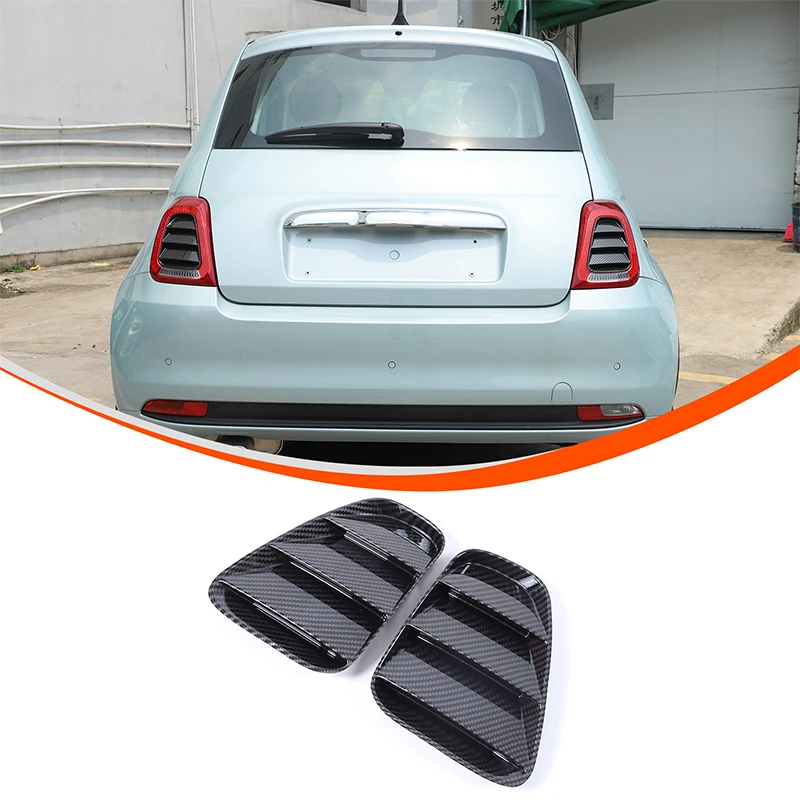 

For Fiat 500 2016+ car exterior modification parts with ABS carbon fiber pattern on the rear taillight decorative panel