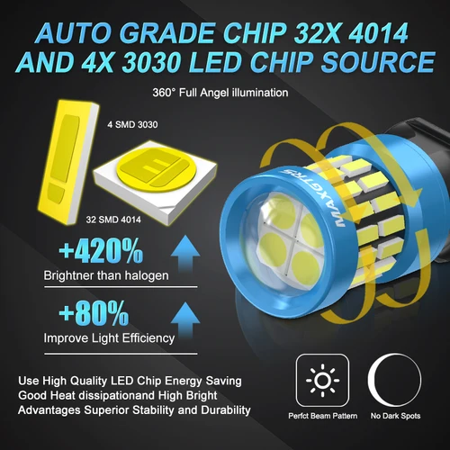 Imagen 2 del producto 2 bombillas LED Canbus PWY24W PW24W 4014 para Audi A3 A4 A5 Q3 VW MK7 Golf CC Ford Fusion luces de señal de giro delanteras, DRL serie F30 3