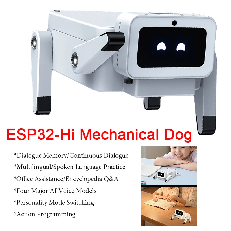ESP32-Hi Mechanical Dog with 0.96-inch Color Screen AI Voice Chat Robot Development Board Intelligent Dialogue Smart Robot Dog
