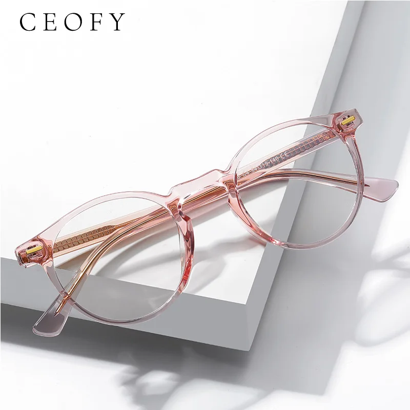 Ceofy Women Fashion Cat Eye Myopia Eyeglasses Frame Optical Vintage Prescription Glasses Frame New Arrival 2001