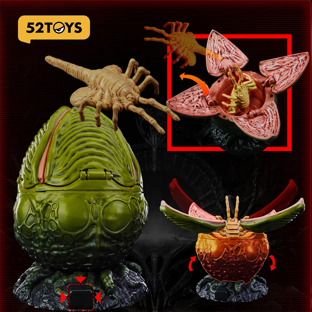 

New 52TOYS Beast Box Flashdance Series Xenomorph Egg Facehugger Action Figures Model Collect Design Wind-Up Toy Gift
