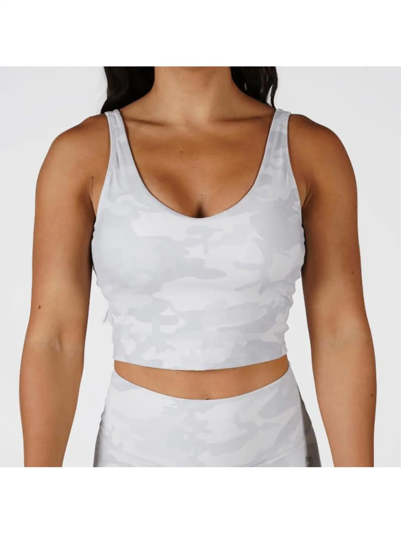 Women’s Longline Sports Bra Wirefree Padded Medium Support Yoga Bras Gym Running Workout Tank Tops
