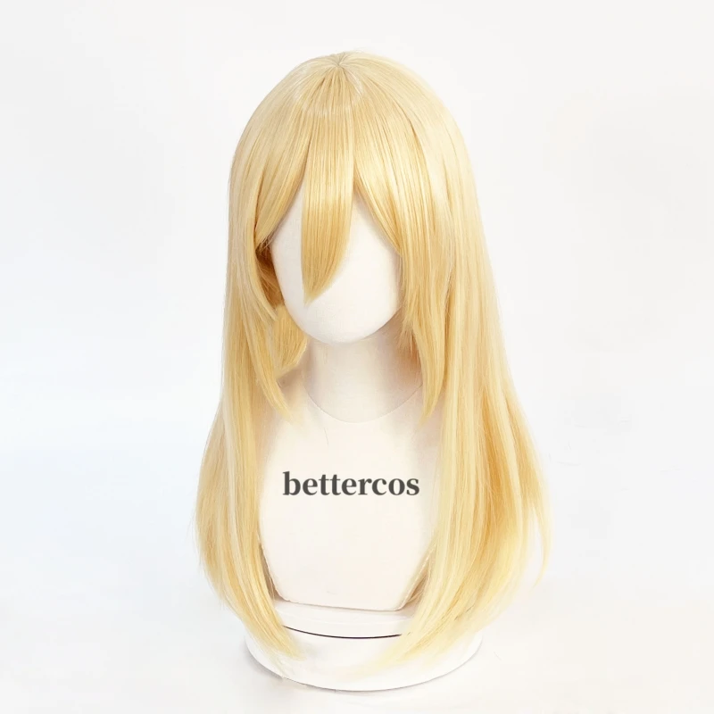 Anime Historia Reiss Cosplay Wig Krista Lenz Gold Yellow Heat Resistant Synthetic Hair Wigs + Wig Cap image 4