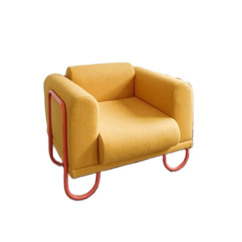 Three-dimensional metal sofa living room studio exhibition hall study bed and breakfast sofa chair