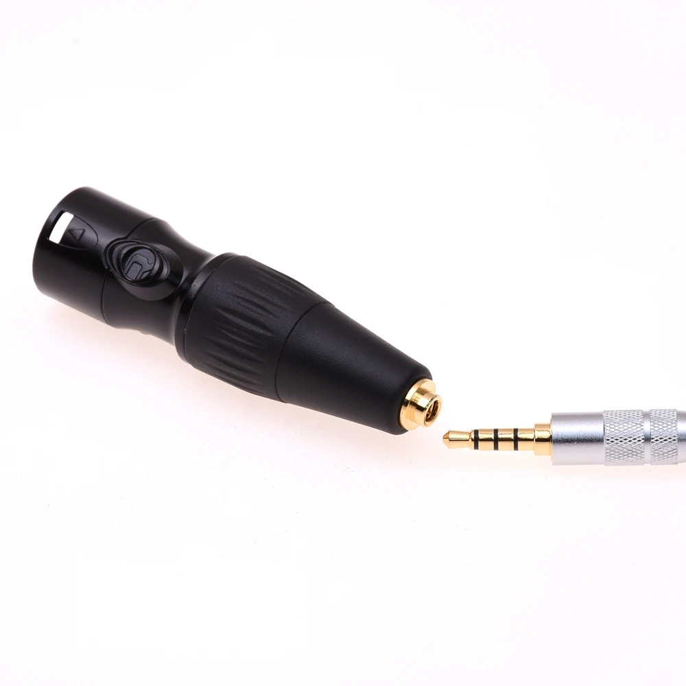 4-pin XLR Male to 3.5 mm Female TRRS Balanced Audio Adapter for Hifiman Headphone Connector