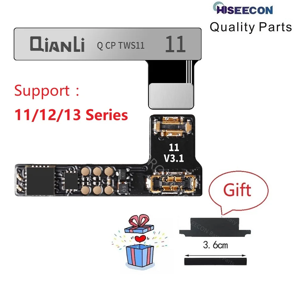 

Qianli Battery Flex Cable Tag On For iPhone 11 11Pro 12 13 Pro Max No Cell Bat BMS Health Data Corrector iCopy Copy Power Apollo