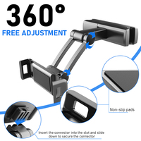 Collapsible Back Seat Headrest Tablet Phone Car Holder Stand Ajustable Support For Xiaomi IPhone IPad Car Mobile Mount