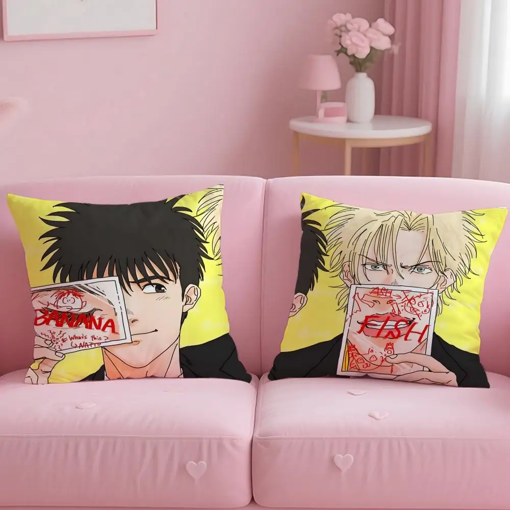 Crime Anime BANANA FISH Cushion Cover Soft & Easy-Wash Pillow Case – Versatile for Couch, Bed, Travel and Office