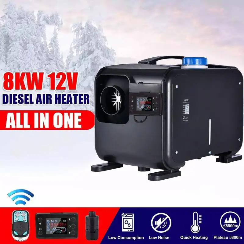 Car Diesel Air Parking Heater 12V 24V 8KW Autonomous Heaters LCD & Remote Control Winter Diesel Air Warmer for Household RV Boat