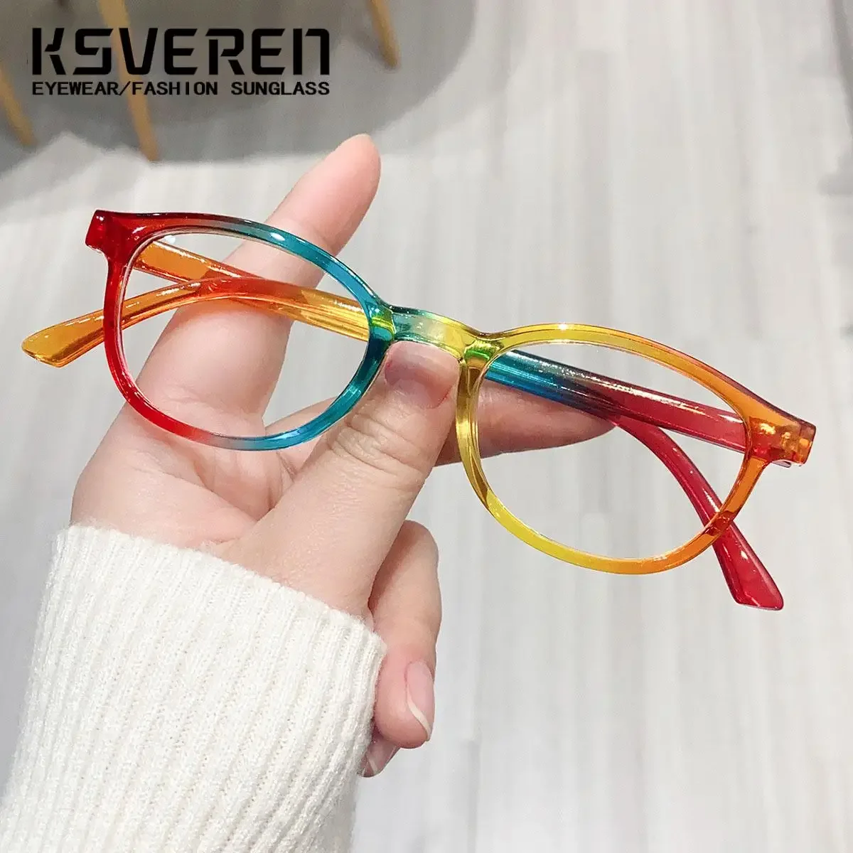 KSVEREN Anti blue light Reading Glasses For Women Men Optical Glasses Customizable Prescription Glasses Prebyopic Eyewear
