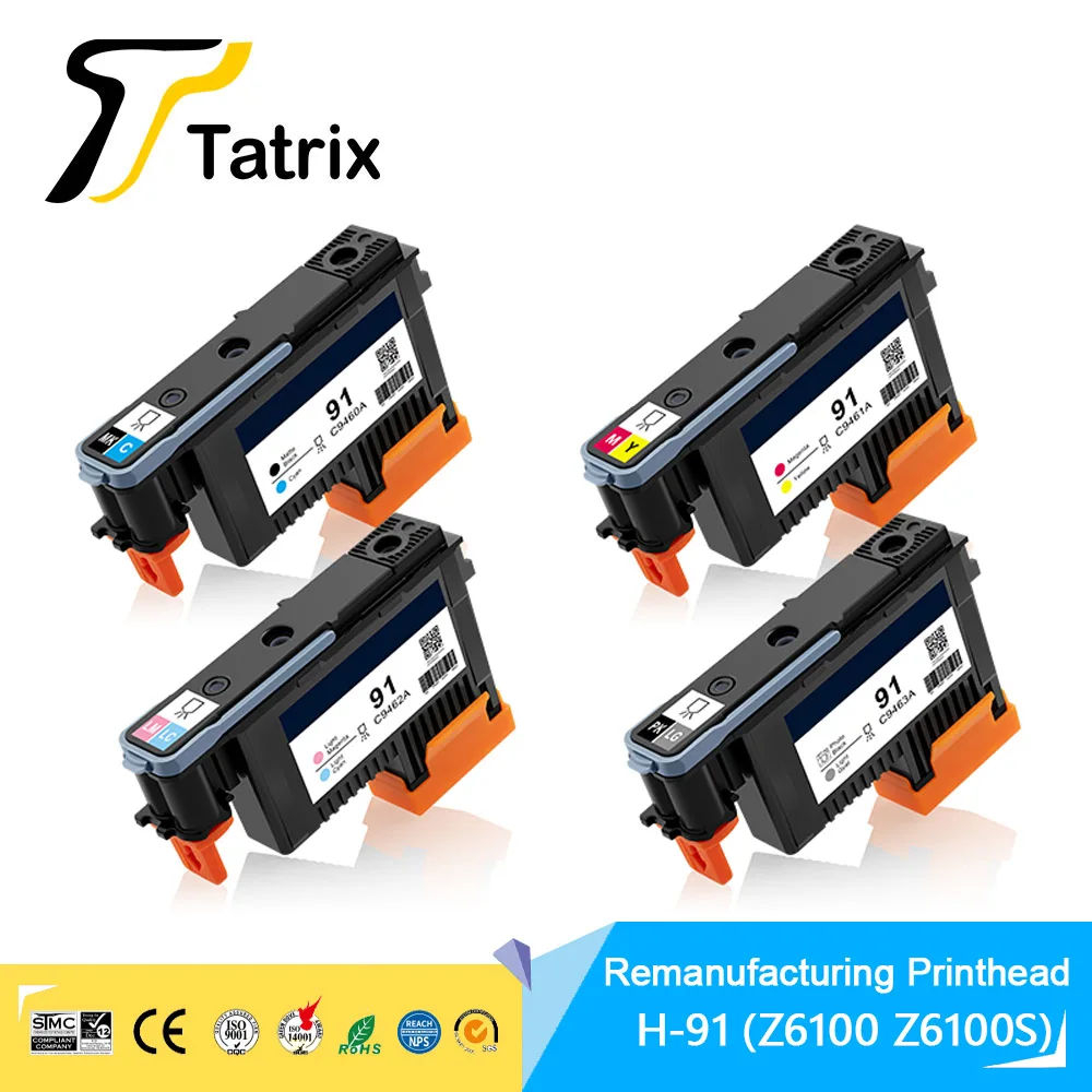 Tatrix For HP 91 Printhead HP91 C9460A C9461A C9462A C9463A Print Head For HP Designjet Z6100 Z6100ps Printer Head