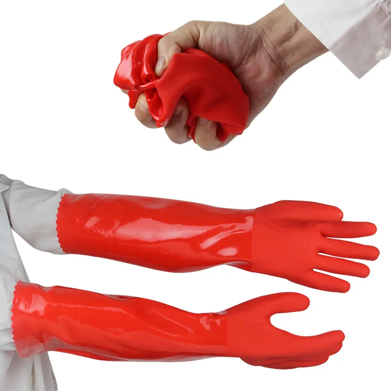 Thick Keep Warm Kitchen Tool Waterproof  Latex Acid and Alkali Resistant Durable Household Dishwashing Rubber Gloves