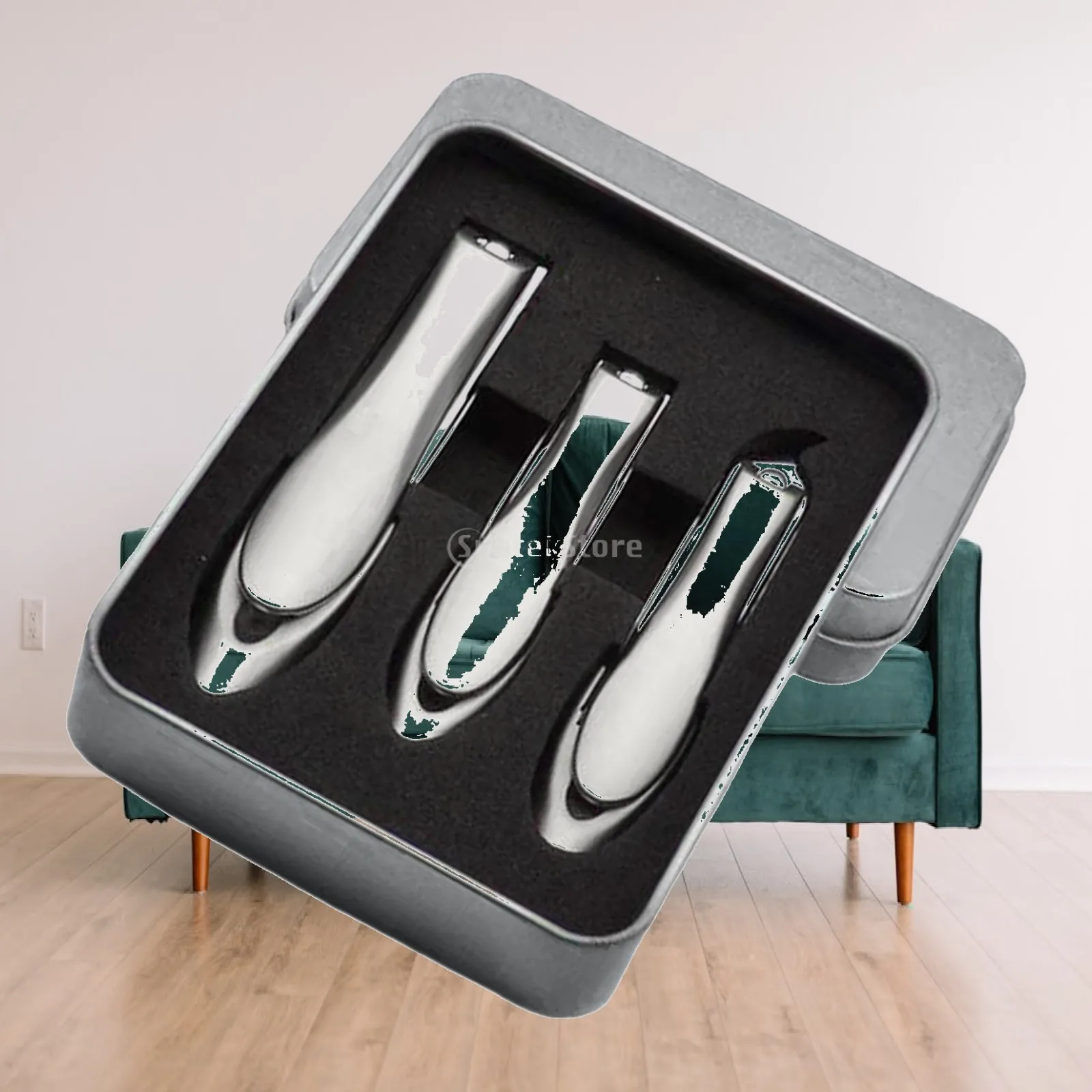 3 Pieces Nail Clipper Set Portable Manicure Lightweight Nail Trimmer Toenail Clipper for Elderly Men and Women Children Seniors