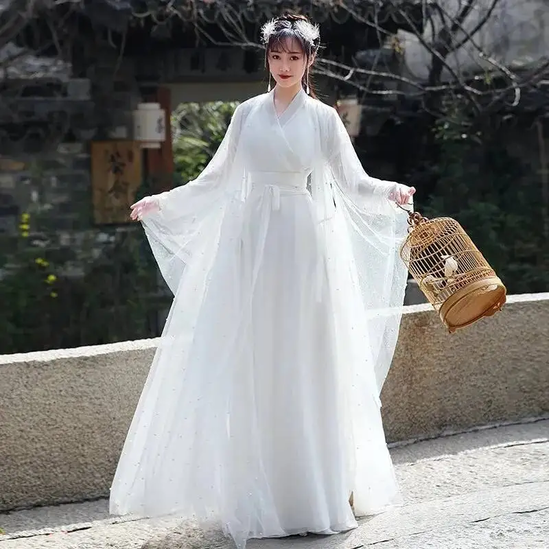 オリジナル漢服婦人服新しい夏の古代衣装年次総会ダンスパフォーマンス衣装女性の甘いスリム漢服