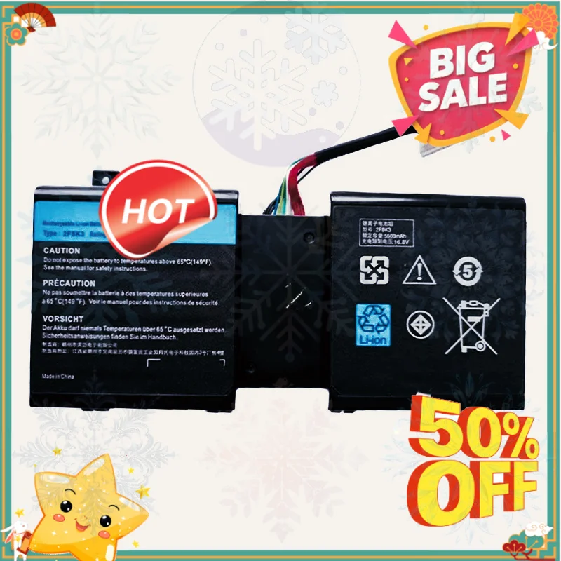 SWZY New Laptop Battery 2F8K3 86WH for DELL Alienware 17 18 M17X R5 M18X R1 0KJ2PX KJ2PX G33TT R3 P18E P19E Replacement Bateria